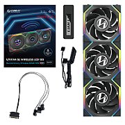 Lian Li UNI FAN SL Wireless LCD Fan  ARGB  PWM  3-Pack incl. Controller - Reverse Blade  120 mm  black