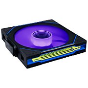 Lian Li UNI FAN SL Wireless LCD Fan  ARGB  PWM  3-Pack incl. Controller - Reverse Blade  120 mm  black