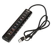 Nitro Concepts UH1  10-Port Hybrid USB Hub  USB 3.2