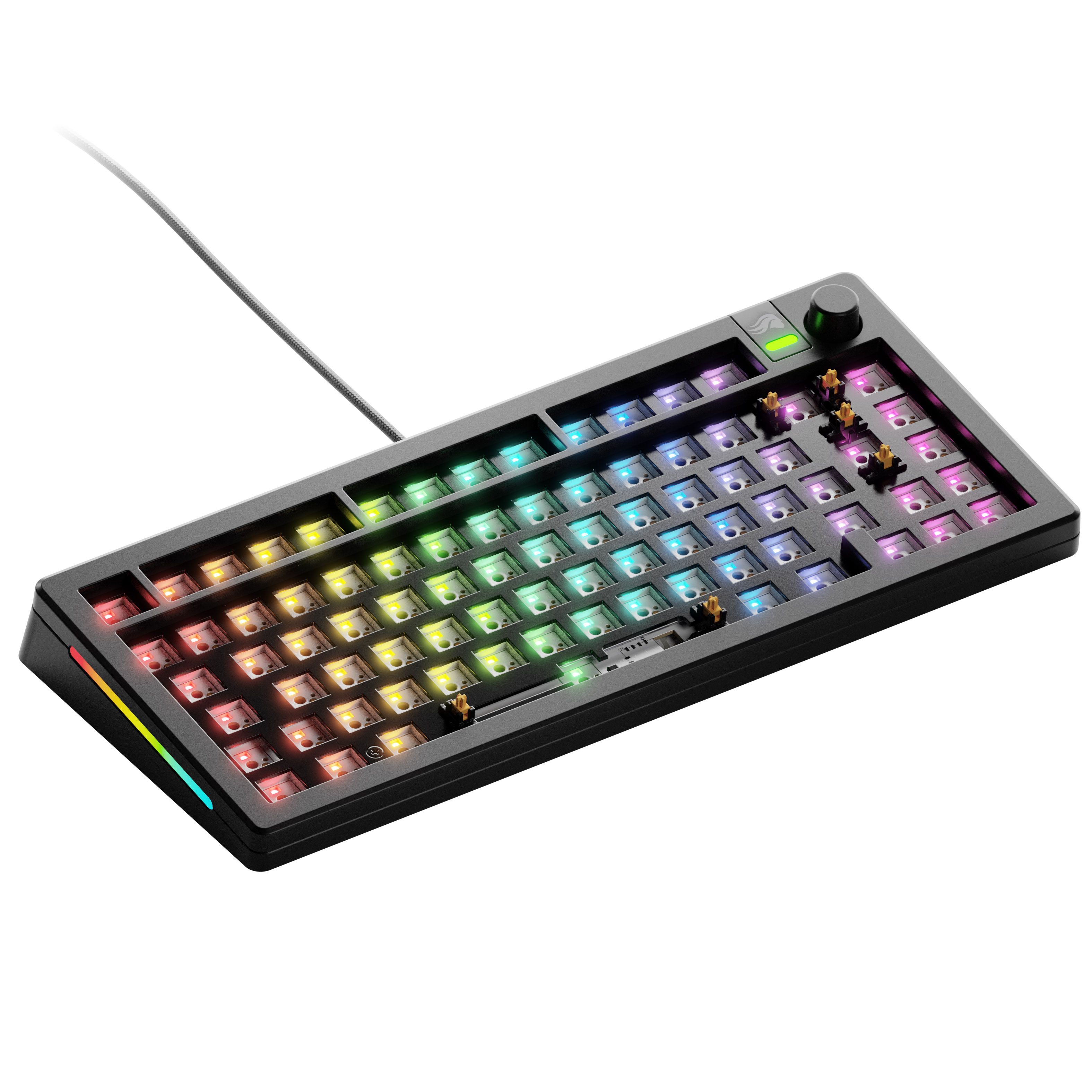 Glorious GMMK 3 75% Custom Gaming Keyboard - Barebone  ISO Layout  Black