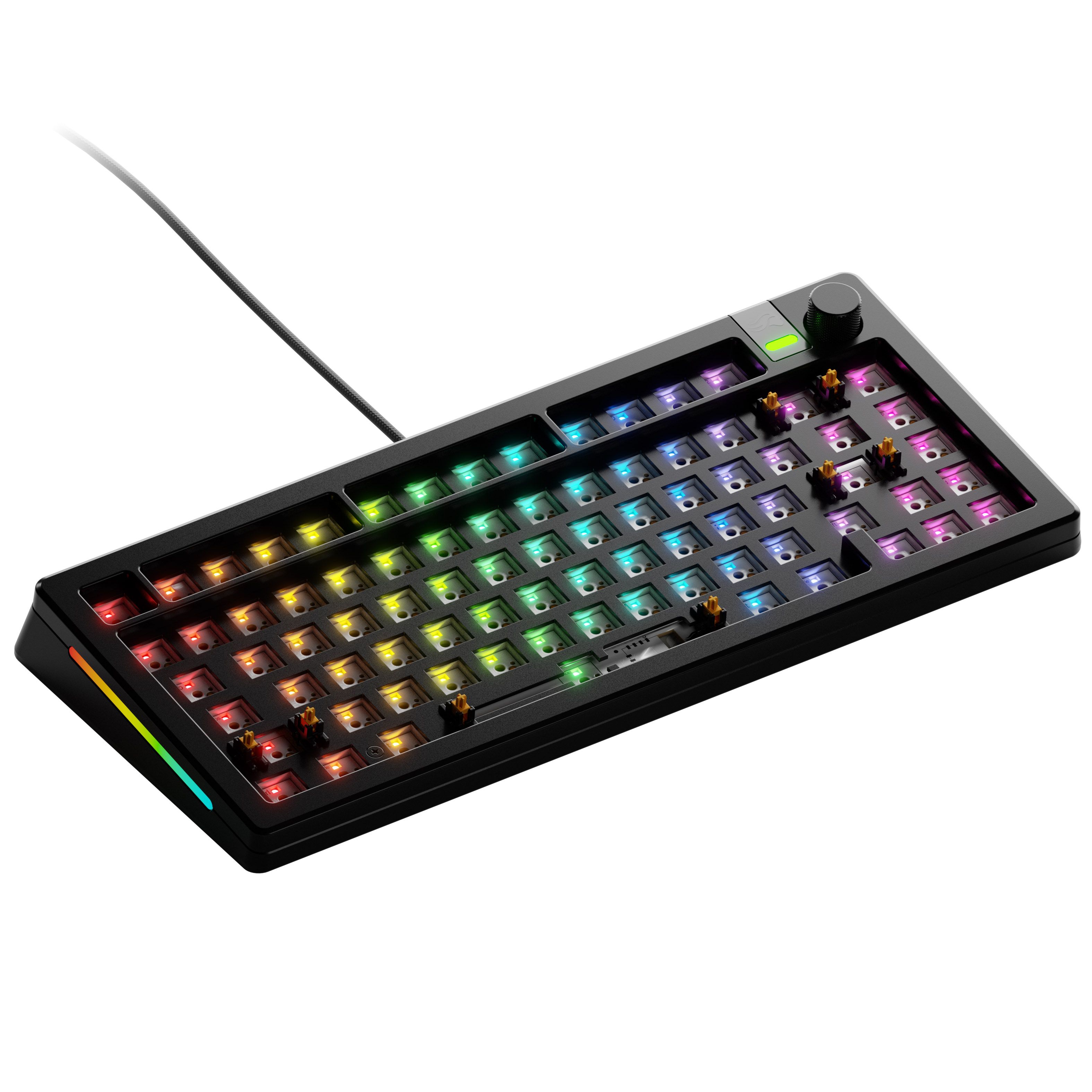 Glorious GMMK 3 Pro 75% Custom Gaming Keyboard - Barebone  ANSI Layout  Black