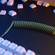Glorious GMMK Coiled Cable Forest Green  Spiral Cable  USB-C/USB-A - dark green/black