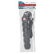 Esperanza ELK214K Power strip 5GN/1 5M Black