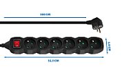Esperanza ELK218K Power strip 6GN/3M Black