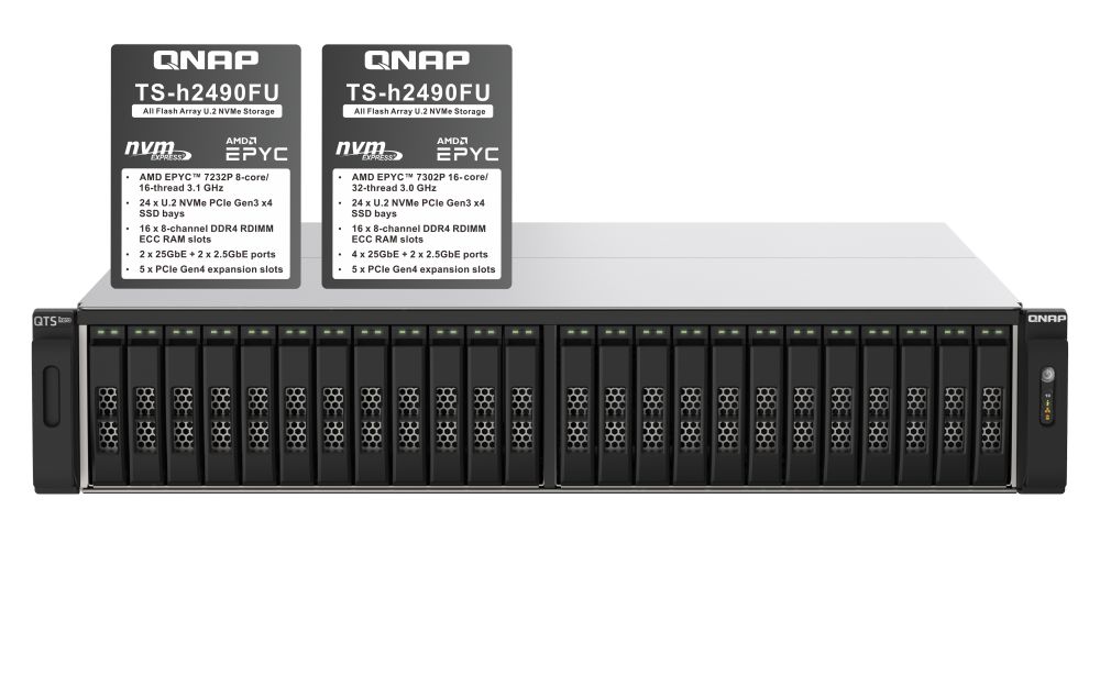 QNAP NAS TS-h2490FU-7302P-256G (24 Bay) 2U +++