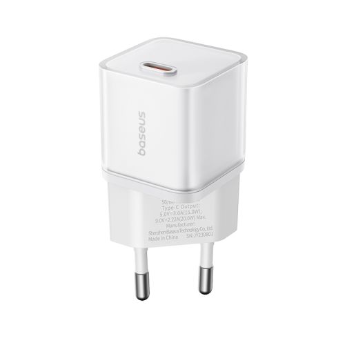 INCARCATOR retea Baseus GaN5S, Quick Charge 30W, 1 x USB Type-C, alb  P10162504213-00  (timbru verde 0.18 lei) - 6932172648671