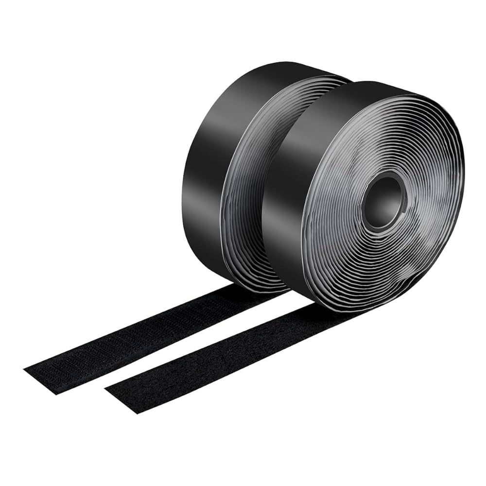 SET curele autoadezive Logilink, tip Velcro, 500 cm x 2.5 cm, negru,  KAB0080 