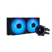 COOLER Chieftec  Iceberg 240 RGB , skt. Intel si AMD, racire cu lichid, 2 x 120mm, 500 - 2200 RPM, iluminare RGB - infinity mirror cooling block, ventilatoare RGB, negru  CLC-240RGB  (timbru verde 2.00 lei)