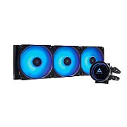 COOLER Chieftec  Iceberg 360 BLK , skt. Intel si AMD, racire cu lichid, 3 x 120mm, 3 x 120mm, iluminare RGB - infinity mirror cooling block, ventilatoare RGB, negru  CLC-360-RGB  (timbru verde 2.00 lei)