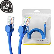 PATCH CORD UTP Baseus Cat6, fire din cupru, round cable, viteza maxima 1 Gbps, PVC, 5m, albastru  B00133204311-04  (timbru verde 0.08 lei) - 6932172637118