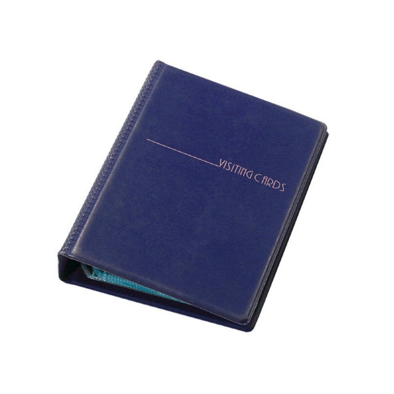 Mapă pentru 200 cărți de vizită Bleumarin