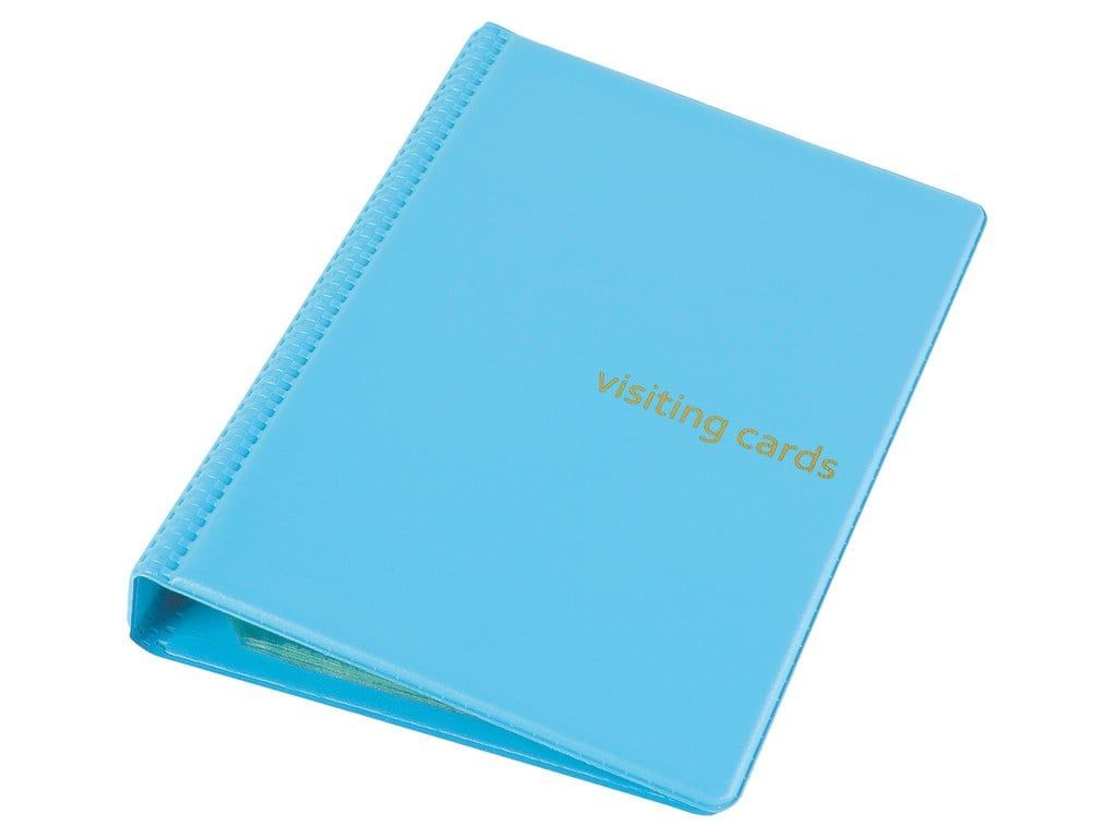 Mapă pentru 120 cărți de vizită Bleu