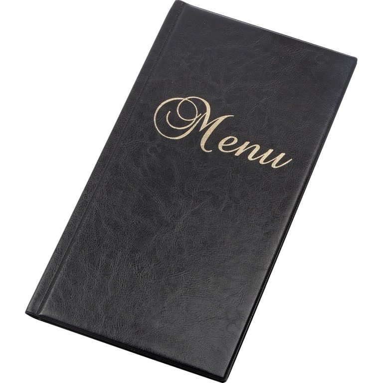 Mapă meniu A4 Negru