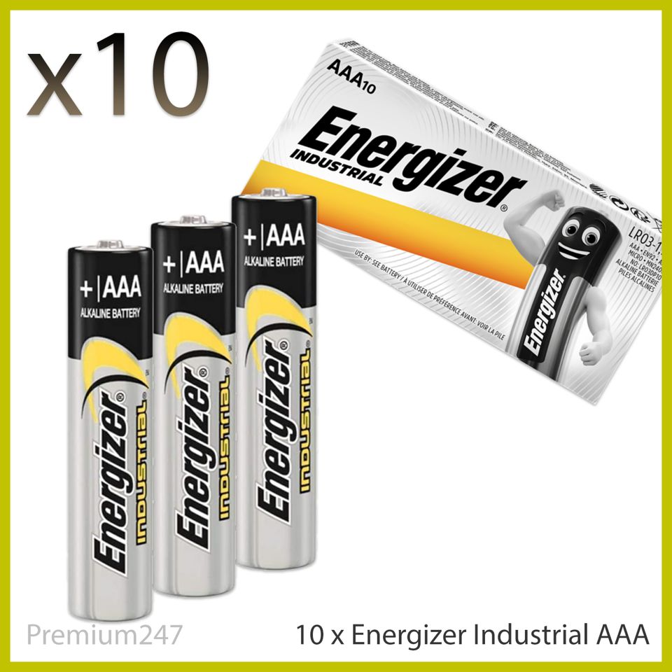 Baterii industriale AAA, 10 buc/cutie, Energizer, de 5 ori mai puternica decat cele carbon-zinc
