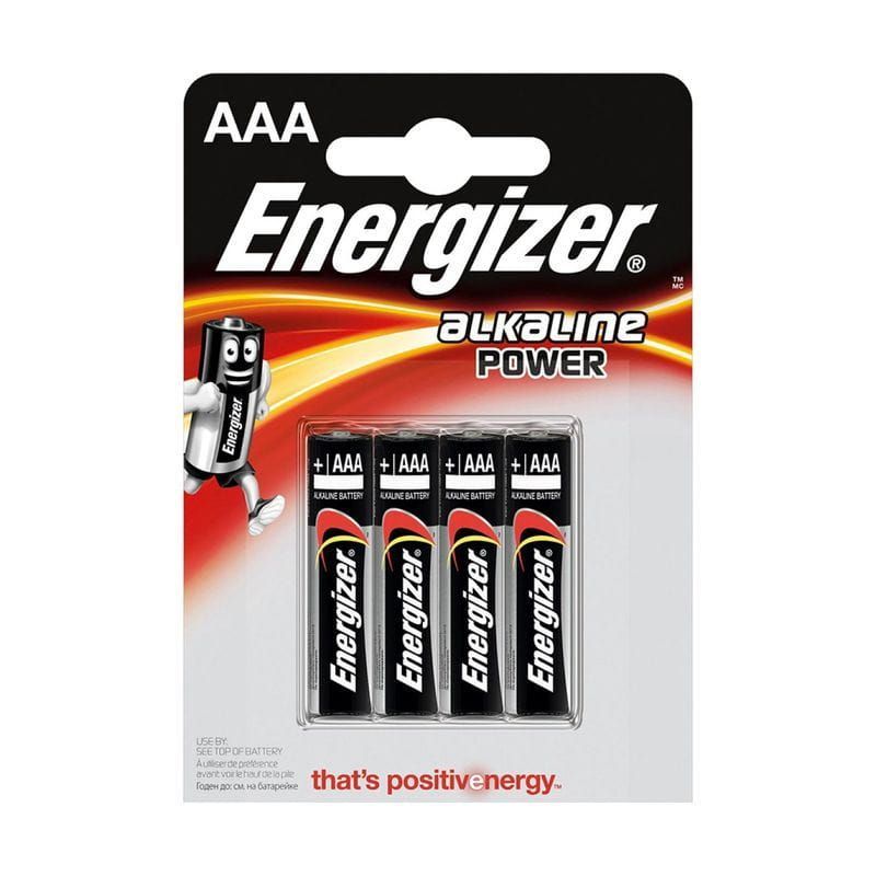 Baterii alkaline AAA, LR03, 4 buc/set, Energizer