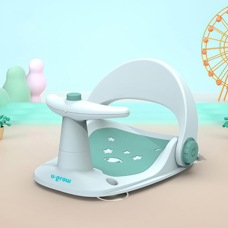 Scaun baie bebe cu ghidon , spatar reglabil , verde, U-Grow