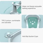 Scaun baie bebe cu ghidon , spatar reglabil , verde, U-Grow