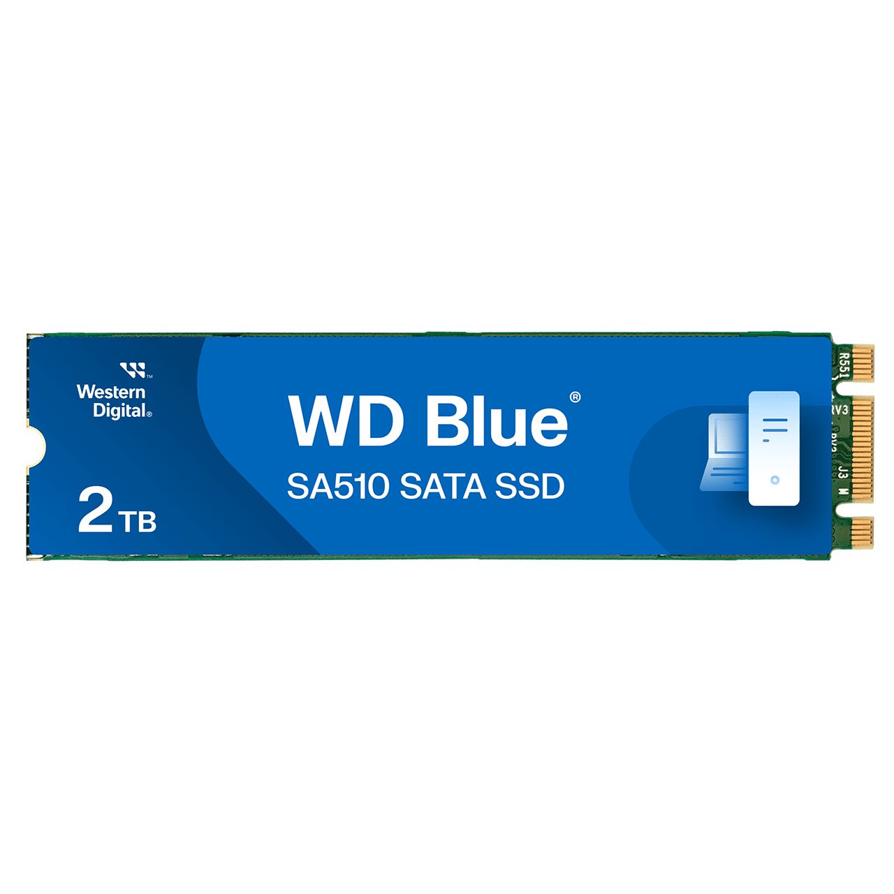 WD SSD WD Blue SA510 2TB SATA, M.2 2280, Read/Write: 560/520 MBps, IOPS 87K/83K, TBW: 500
