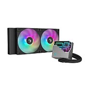 DeepCool  LT 240ARGB , skt. Intel si AMD, racire cu lichid, 2 x 120mm, 600 - 2400 RPM, iluminare RGB, negru  R-LT240-BKAMNC-G-1  (timbru verde 2.00 lei)