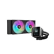 DeepCool  MYSTIQUE 240 , skt. Intel si AMD, racire cu lichid, 2 x 120mm, 600 - 2400 RPM, iluminare RGB, afisaj digital, negru  R-LX550-BKADSNC-G-1  (timbru verde 2.00 lei)