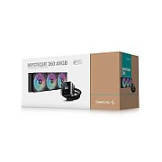 DeepCool  MYSTIQUE 360 , skt. Intel si AMD, racire cu lichid, 3 x 120mm, 600 - 2400 RPM, iluminare RGB, afisaj digital, negru  R-LX750-BKADSNC-G-1  (timbru verde 2.00 lei)