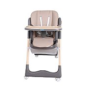 Scaun de masa cu inaltime ajustabila, spatar reglabil in 4 pozitii, pliabil, brown, U-Grow