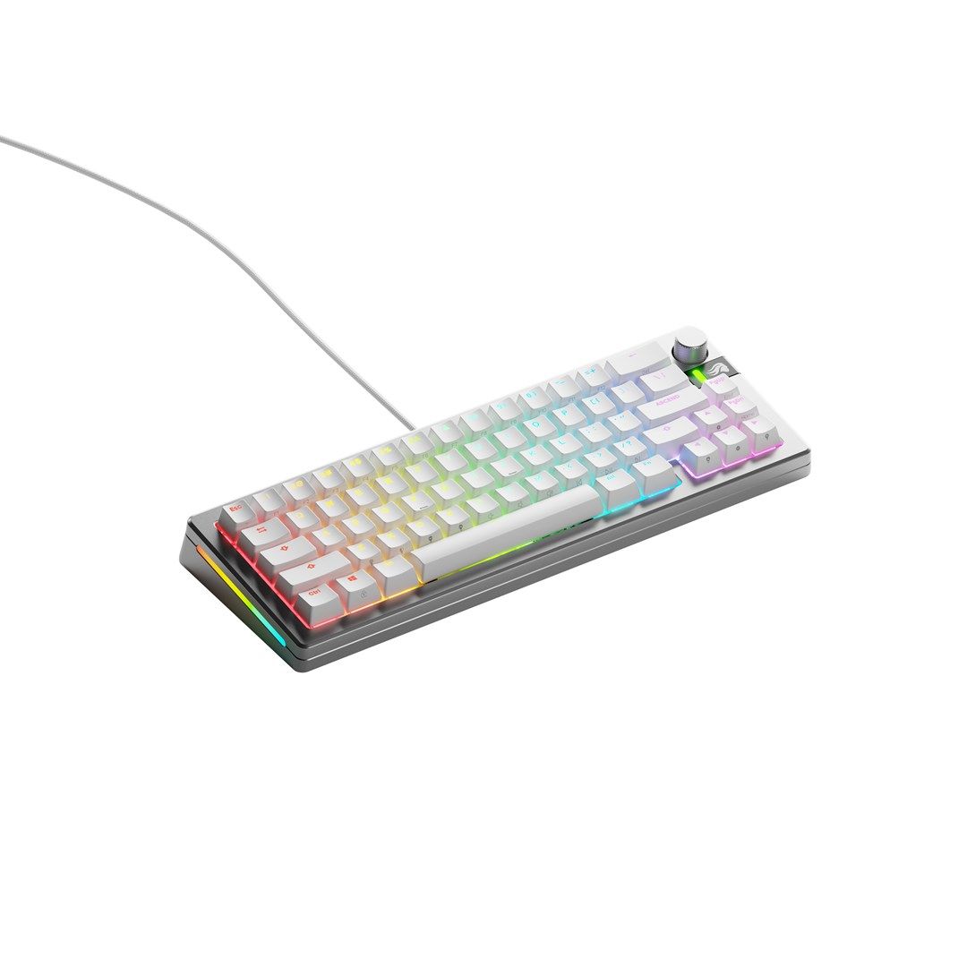 Glorious GMMK 3 Pro 65% Custom Gaming Keyboard - Pre-Built  ANSI (US)  Fox Switches  Silver