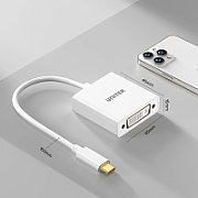 UNITEK ADATPER USB-C - DVI 1080P@60HZ WHT 15CM M/F