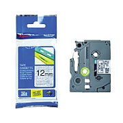 TZE-MPSL31 LAMINATED TAPE/12MM SILVER TIPS BLACK