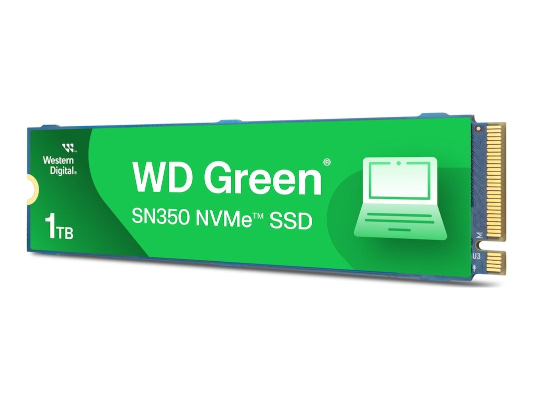 WD SSD WD Green SN350 1TB M.2 2280 PCIe Gen3 x4 NVMe QLC, Read/Write: 3200/2500 MBps, IOPS 300K/400K, TBW: 100