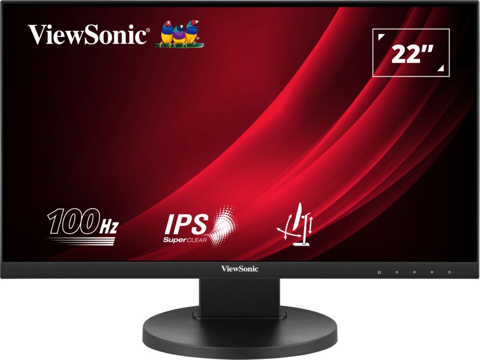 ViewSonic 21.5  VG2208A-HD Ergonomic Monitor IPS FHD 100Hz HDMI DP VGA