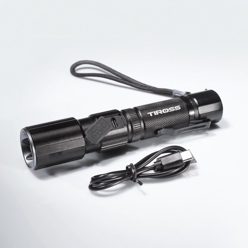TIROSS LED FLASHLIGHT 1000 lm RECHARGEABLE TS1890