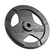 Cast iron weight 20kg  bore 31mm  disc with handles  REBEL ACTIVE