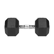 Rubberized cast iron dumbbell HEX 17.5 kg REBEL ACTIVE