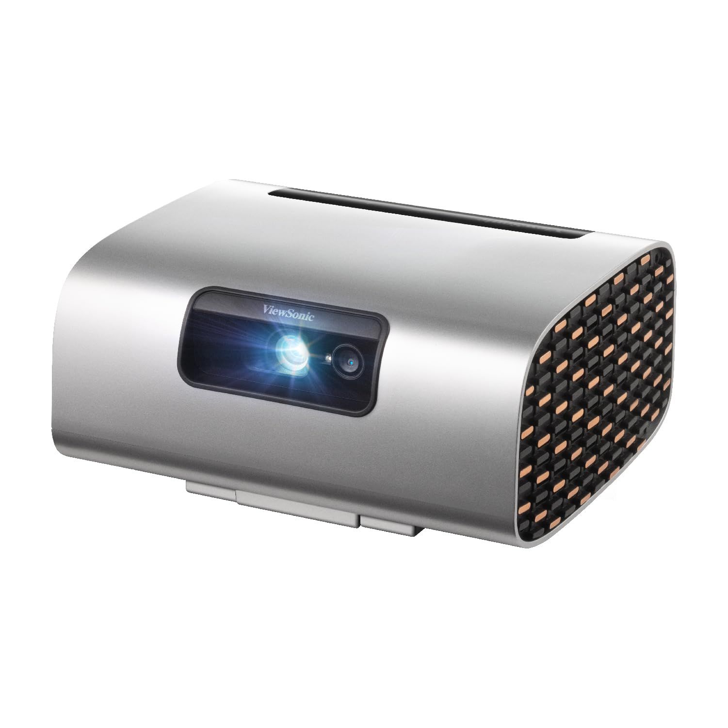 Videoproiector ViewSonic M10, 1920 x 1080 pixeli, 16:9, 2200 lm, RGB laser, 20000 h, Wi-Fi, Argintiu/Negru