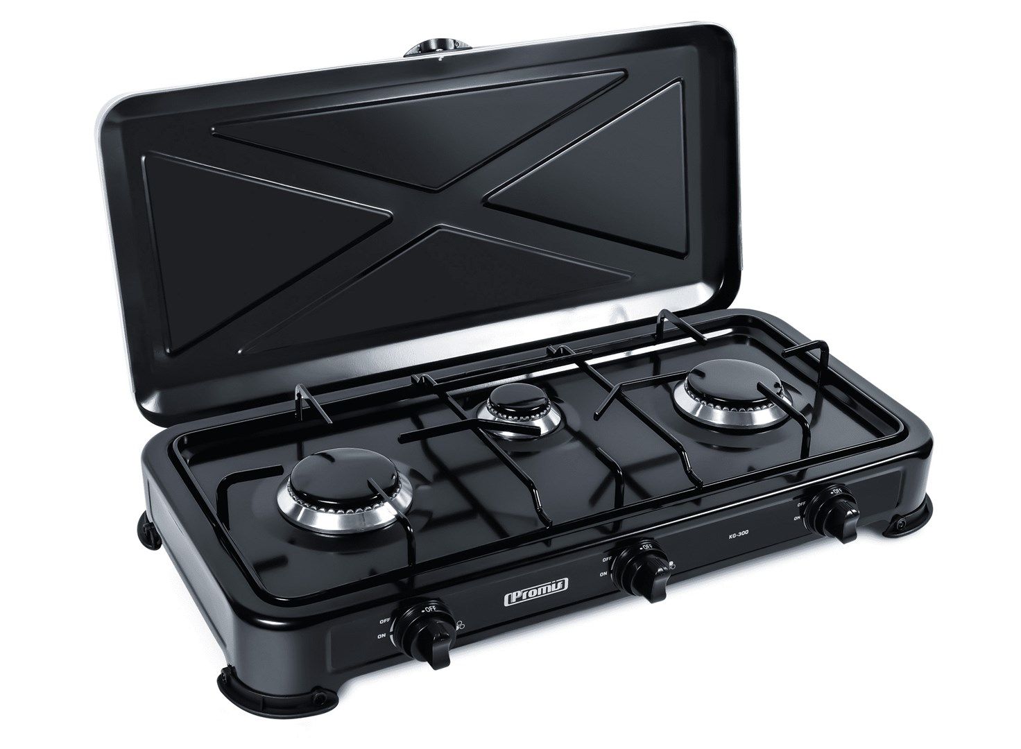 Promis KG300C 3-burner gas cooker  black
