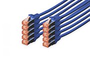 DIGITUS CAT 6 S/FTP Patchkabel  10 StĂĽck  2m  blau
