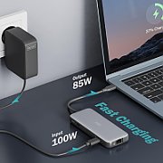 DIGITUS Docking USB-C->HDMI USB3.2 RJ45 SD MicroSD PD Alu si