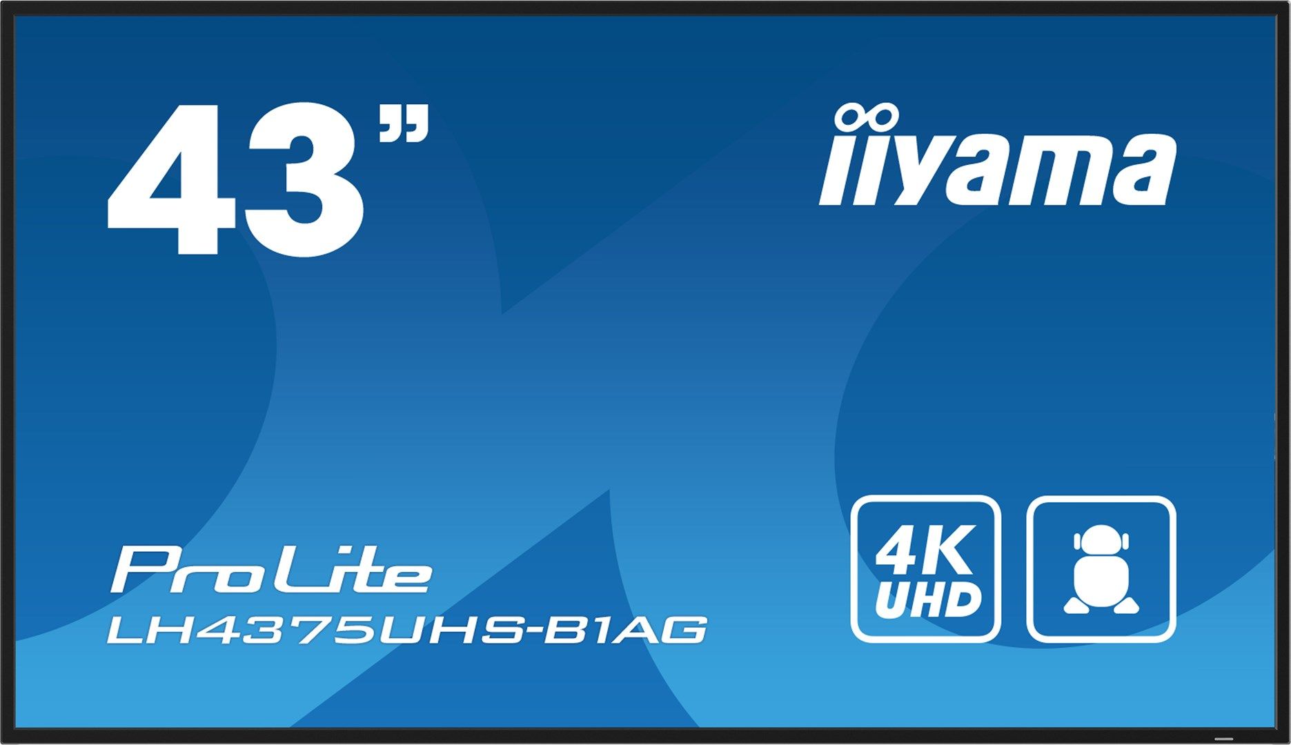 IIYAMA IIYAMA 108cm  (43 ) LH4375UHS-B1AG 16:9 DVI+HDMI+USB IPS retail