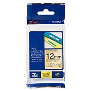 TZE-PR831 LAMINATED TAPE 12MM/PREMIUM GOLD ON BLACK