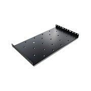 RAFT FIX SPACER 1U pentru rack 19 , adancime 500mm, pt. cabinet de 800mm, cu urechi fixare, sarcina maxima 60Kg, vopsea antistatic, otel 1.2mm, black,  SPSF-1U500E-BK-03