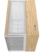 Carcasa CORSAIR 2500X Micro ATX Dual Chamber White/Bamboo Wood, Tempered Glass, mATX, Cooling Layout: Top: 3x120mm sau 2x140mm, Side: 2x120mm, Bottom: 3x120mm sau 2x140mm, Rear: 1x120mm, Expansion Slots 4, 2x2.5 SSD 2x3.5 HDD, no psu included