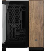 Carcasa CORSAIR 2500X Micro ATX Dual Chamber Black/Walnut Wood, Tempered Glass, mATX, Cooling Layout: Top: 3x120mm sau 2x140mm, Side: 2x120mm, Bottom: 3x120mm sau 2x140mm, Rear: 1x120mm, Expansion Slots 4, 2x2.5 SSD 2x3.5 HDD, no psu included