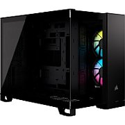 Carcasa CORSAIR iCUE LINK 2500X Micro ATX Dual Chamber Black, Tempered Glass, mATX, Cooling Layout: Top: 3x120mm sau 2x140mm, Side: 2x120mm, Bottom: 3x120mm sau 2x140mm, Rear: 1x120mm, Expansion Slots 4, 2x2.5 SSD 2x3.5 HDD, no psu included