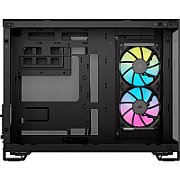 Carcasa CORSAIR iCUE LINK 2500X Micro ATX Dual Chamber Black, Tempered Glass, mATX, Cooling Layout: Top: 3x120mm sau 2x140mm, Side: 2x120mm, Bottom: 3x120mm sau 2x140mm, Rear: 1x120mm, Expansion Slots 4, 2x2.5 SSD 2x3.5 HDD, no psu included