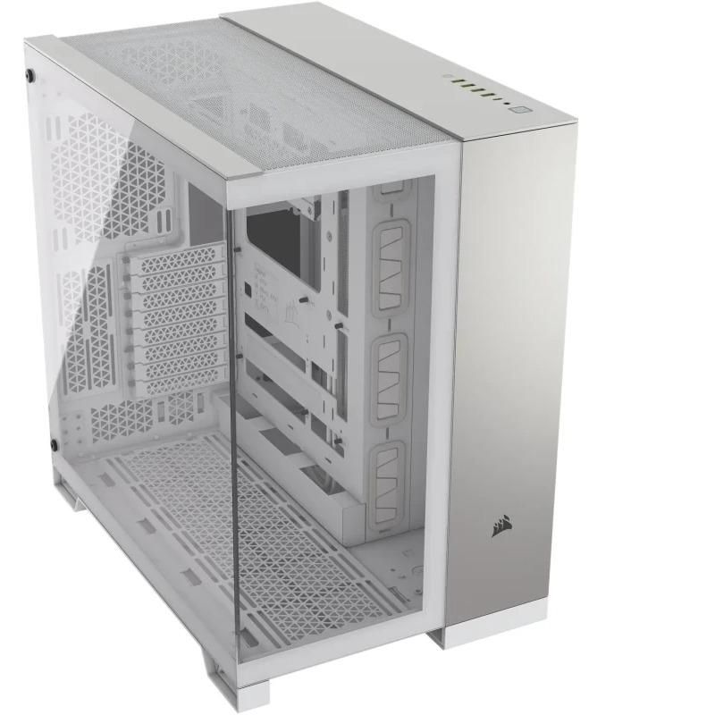 Carcasa CORSAIR 6500X Mid Tower ALB, Tempered Glass, Sloturi Expansiune 8 orizontal + 3 vertical, Drive Bays: 2x3.5  2x2.5 , Format Placa De Baza Suportat: Mini-ITX, Micro-ATX, ATX, E-ATX, Lungime Maxima Placa Video: 400mm, Inaltime Maxima Cooler Procesor: 190mm