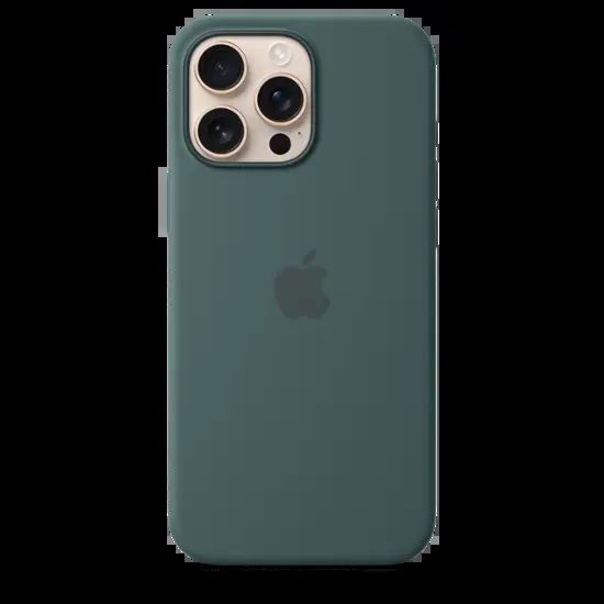 IPHONE 16 PRO MAX SILICONE CASE/WITH MAGSAFE - LAKE GREEN