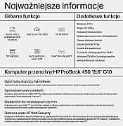 Laptop HP ProBook 450 G10, 15.6 inch 1920 x 1080, Intel Core i5-1335U (10 C / 12 T, 1.3 GHz - 4.6 GHz, 12 MB cache, 55 W), 16 GB DDR4, 512 GB SSD, Intel Iris Xe Graphics, Windows 11 Pro