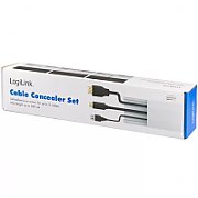 SET canal cablu cu acesorii Logilink, montaj pe perete, 67 piese, 9 x canal 30x15x432mm, plastic, alb,  KAB0110 