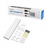 SET canal cablu cu acesorii Logilink, montaj pe perete, 67 piese, 9 x canal 30x15x432mm, plastic, alb,  KAB0110 